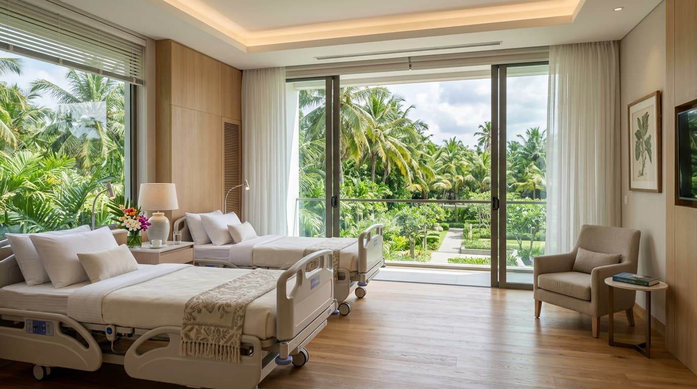 Modern comfortable inpatient care suite at Anuradhapura Hospice